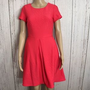 NWT Taylor Pinkish Red Color Fit And Flare Knee Length Dress Size 2